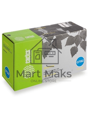 Картридж лазерный Cactus CS-Q7582A желтый (6000 стр.) для HP Color LaserJet CP3505/3800