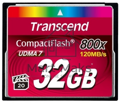 Флеш карта CF 32Gb Transcend, 800X