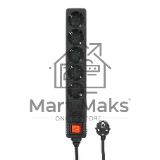 Сетевой фильтр Energenie Сетевой фильтр SPG5-C-15 4.5m 16А. черный. 