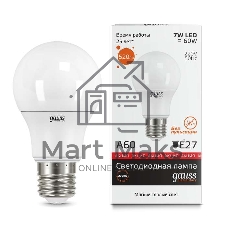 Лампа светодиодная Gauss 23217A LED Elementary A60 7W E27 520lm 2700K 1/10/100 0