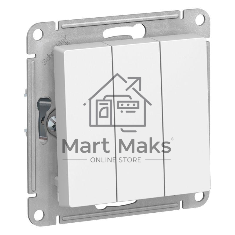 Механизм выключателя 3-кл. ATLAS DESIGN (сх.1+1+1) 10АХ бел. SchE ATN000131