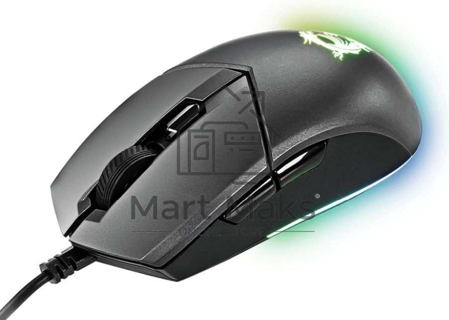 Мышь проводная MSI Clutch GM11 черный, 5000 dpi, USB, кнопки - 6