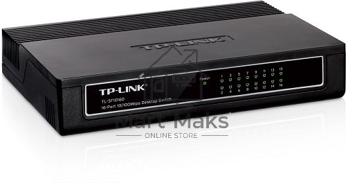 Коммутатор TP-Link SMB TL-SF1016D Коммутатор 16-port 10/100M Desktop Switch, 16 10/100M RJ45 ports, Plastic case