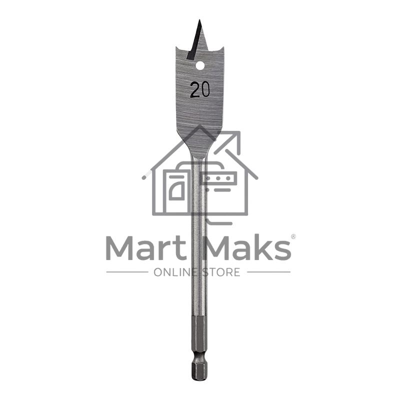 Сверло перовое по дереву 36х152 мм (шестигранный хвостовик) Kranz