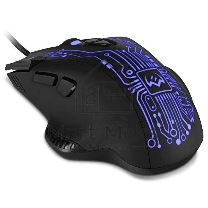 Мышь проводная SVEN RX-G715 черный, 3200 dpi, USB, кнопки - 8