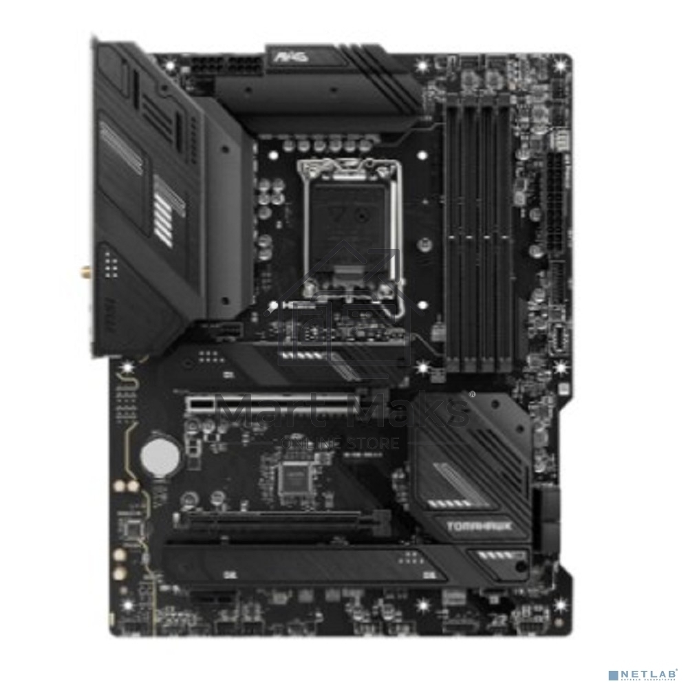 Материнская плата MSI MAG B760 TOMAHAWK WIFI, LGA 1700, Intel B760, 4xDDR5, 4xSATA, 3xM.2, 1xPCI-E 3.0 x4, 1xPCI-E 5.0 x16, 1xHDMI, 1xDP, 1xUSB Type-C, 1x2.5Gb LAN, 4xUSB-A 2.0, 4xUSB-A 3.2 Gen 2, 5x3.5 мм, 7.1, Standard-ATX