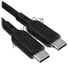 Кабель Qumo light series, USB-Type C, 1м, 5В, 1A, опл. PVC, кон. PVC, круглый, черный