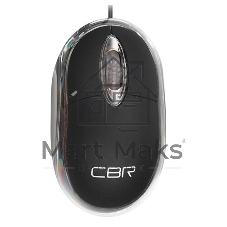 Мышь проводная CBR CM 122 черный, 1000 dpi, USB, кнопки - 3