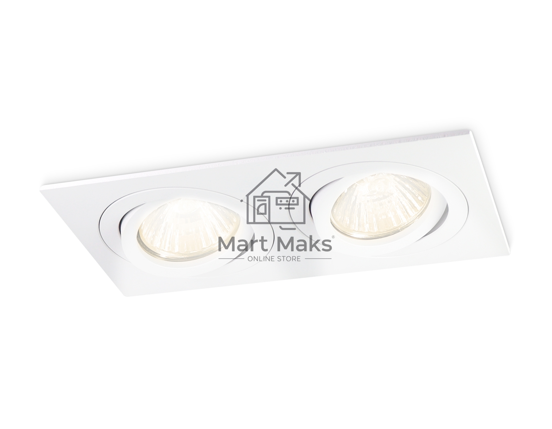 Встраиваемый поворотный точечный светильник Ambrella light TN102626/2 WH белый GU5.3 175*95*28
