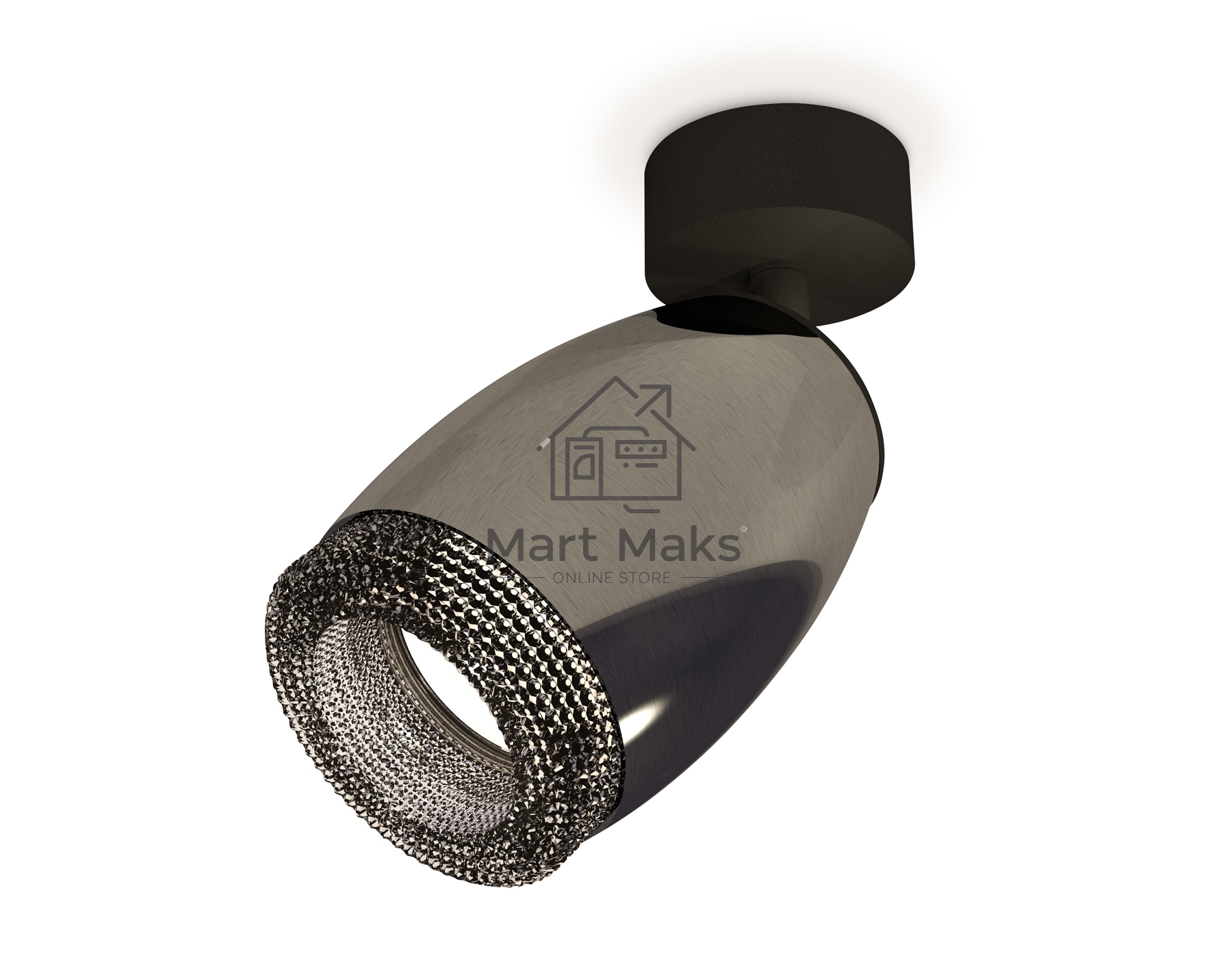 Комплект поворотного светильника Ambrella light XM1123002 DCH/SBK/BK черный хром/черный песок/тонированный MR16 GU5.3 (A2210, C1123, N7192)