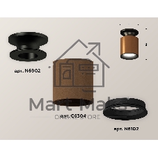 Светильник Ambrella Light XS6304110 SCF/PBK/SBK кофе песок/черный полированный/черный песок MR16 GU5.3