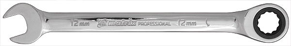 Ключ MATRIX 14805комбинированный трещоточный 12мм CrV зеркальный хром