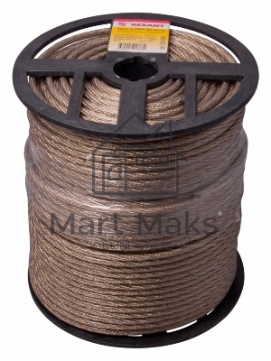 Трос стальной в ПВХ оплетке d=6,0 мм, прозрачный (бухта 150 м) 09-5260 Rexant Трос стальной в ПВХ оплетке d=6,0 мм, прозрачный (бухта 150 м) 09-5260 Rexant