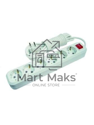 Удлинитель Makel MGP234 6гн 5 м с\з вкл.
