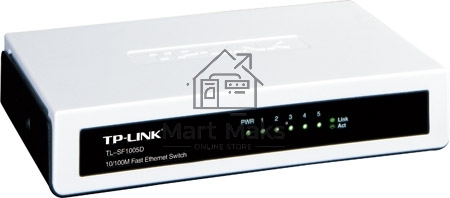 Коммутатор TP-Link SOHO TL-SF1005D Коммутатор 5-port 10/100M mini Desktop Switch, 5 10/100M RJ45 ports, Plastic case