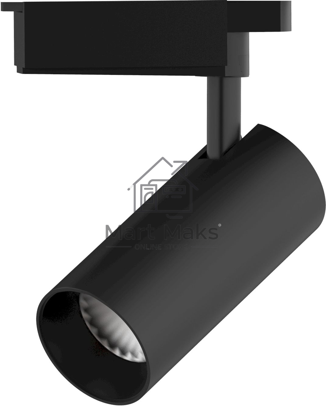 Светильник трековый цилиндр 20W 1650lm 4000K 180-240V IP20 65*210мм черный угол 24º LED 1/40