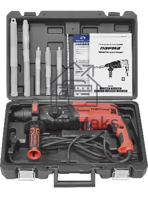Перфоратор ПАРМА П-01-26/900ЭР 02.027.00004 900Вт,3-х реж,3,0Дж, SDS-plus,рег.об.,рев, пл.пуск,рук.Эрго+)(5ш/к)