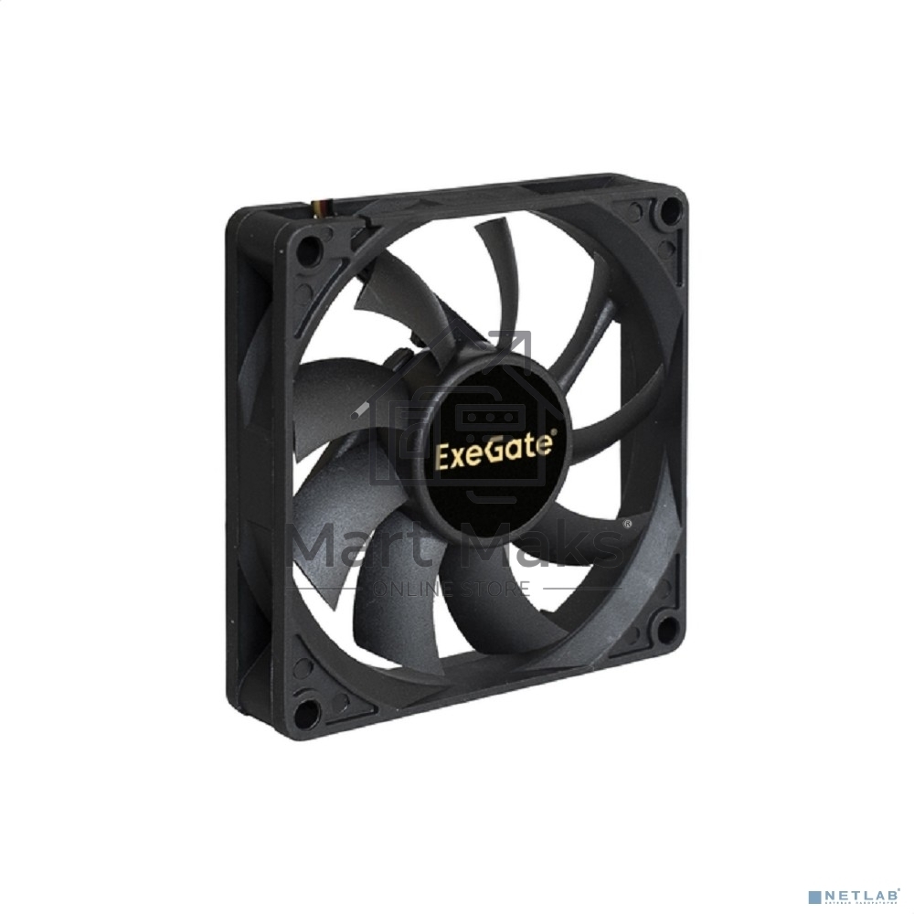Вентилятор для корпуса ExeGate ExtraPower EP08015S3P черный, 80 мм, 2500 об/мин, 25.5 дБ, 3 pin