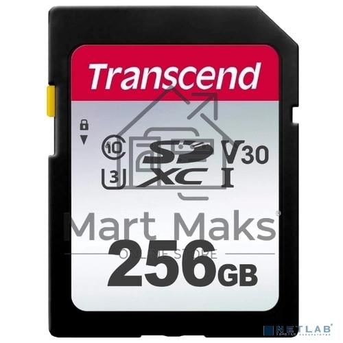 Флеш карта SD 256GB Transcend SDXC Class 10 UHS-I U3, V30, TLC, Silver