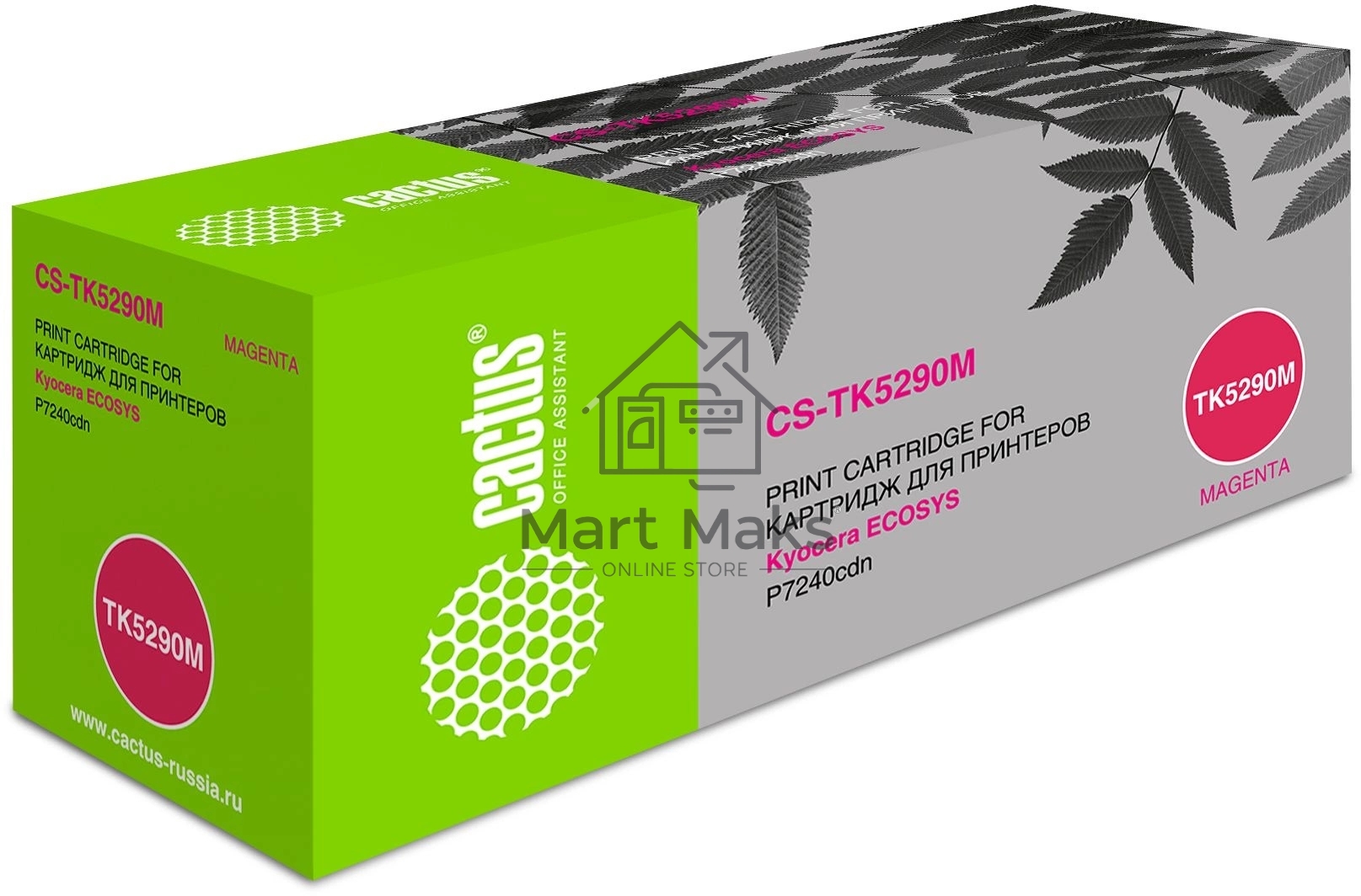 Картридж лазерный Cactus CS-TK5290M пурпурный (13000 стр.) для Kyocera ECOSYS P7240cdn