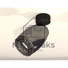 Комплект поворотного светильника Ambrella light XM1123002 DCH/SBK/BK черный хром/черный песок/тонированный MR16 GU5.3 (A2210, C1123, N7192)