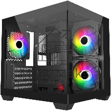 Компьютерный корпус Bloody CC-121 черный без БП mATX 7x120мм 1xUSB 2.0 1xUSB 3.0 audio