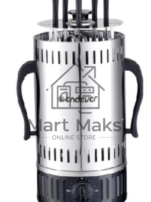 Шашлычница электрическая Endever Grillmaster 290, серебристый/черный, 1200 Вт, 5 шампуров, автоматическое вращение шампуров,таймер до 30 мин ,4 шт/уп.