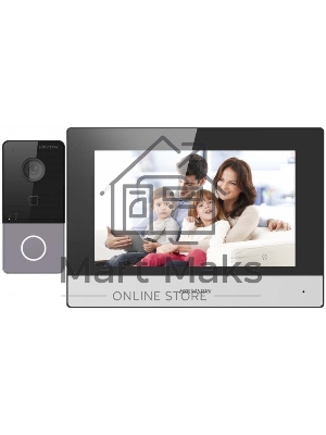 Комплект домофона Hikvision DS-KIS603-P(C) серебристый