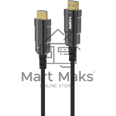 Кабель аудио-видео Digma HDMI (m)/HDMI (m) 30м. позолоч.конт. черный (HDMI-AOC2.1-30)