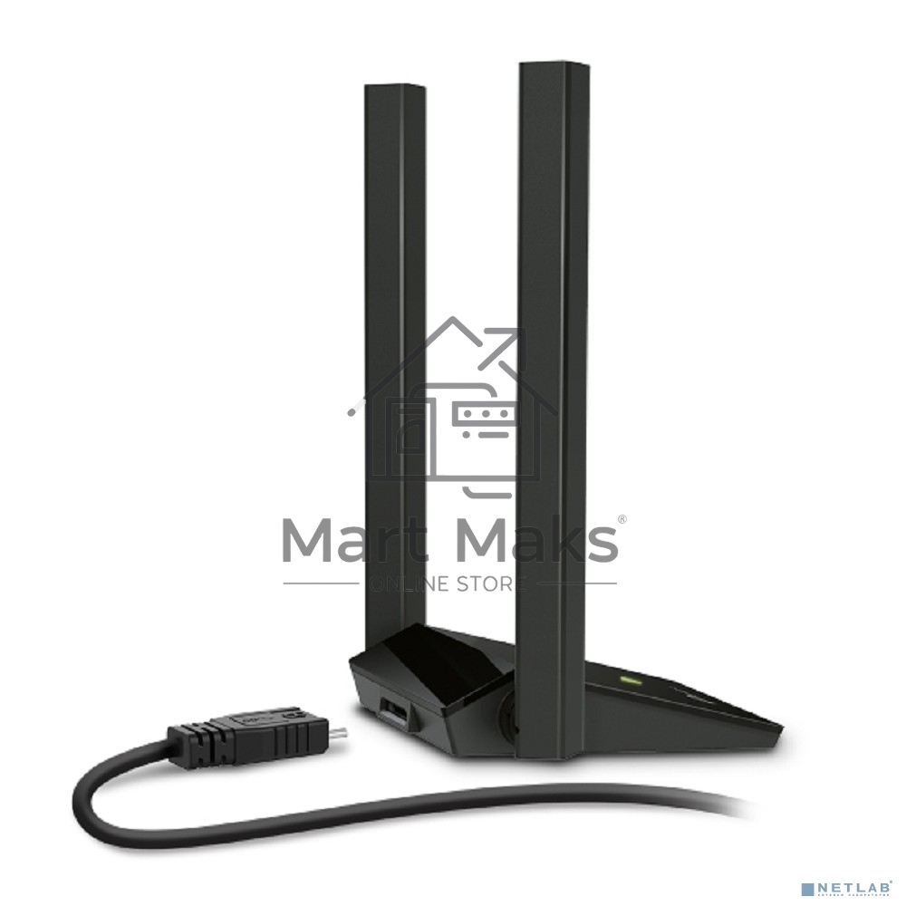 Адаптер TP-Link AC1300Mbps Dual-band High-Gain wireless USB adapter, 867Mbps at 5G and 400Mbps at 2.4G, two high gain antennas, USB 3.0, USB extension cable, support wave 2 MU-MIMO, full compatible with Windows and macOS.