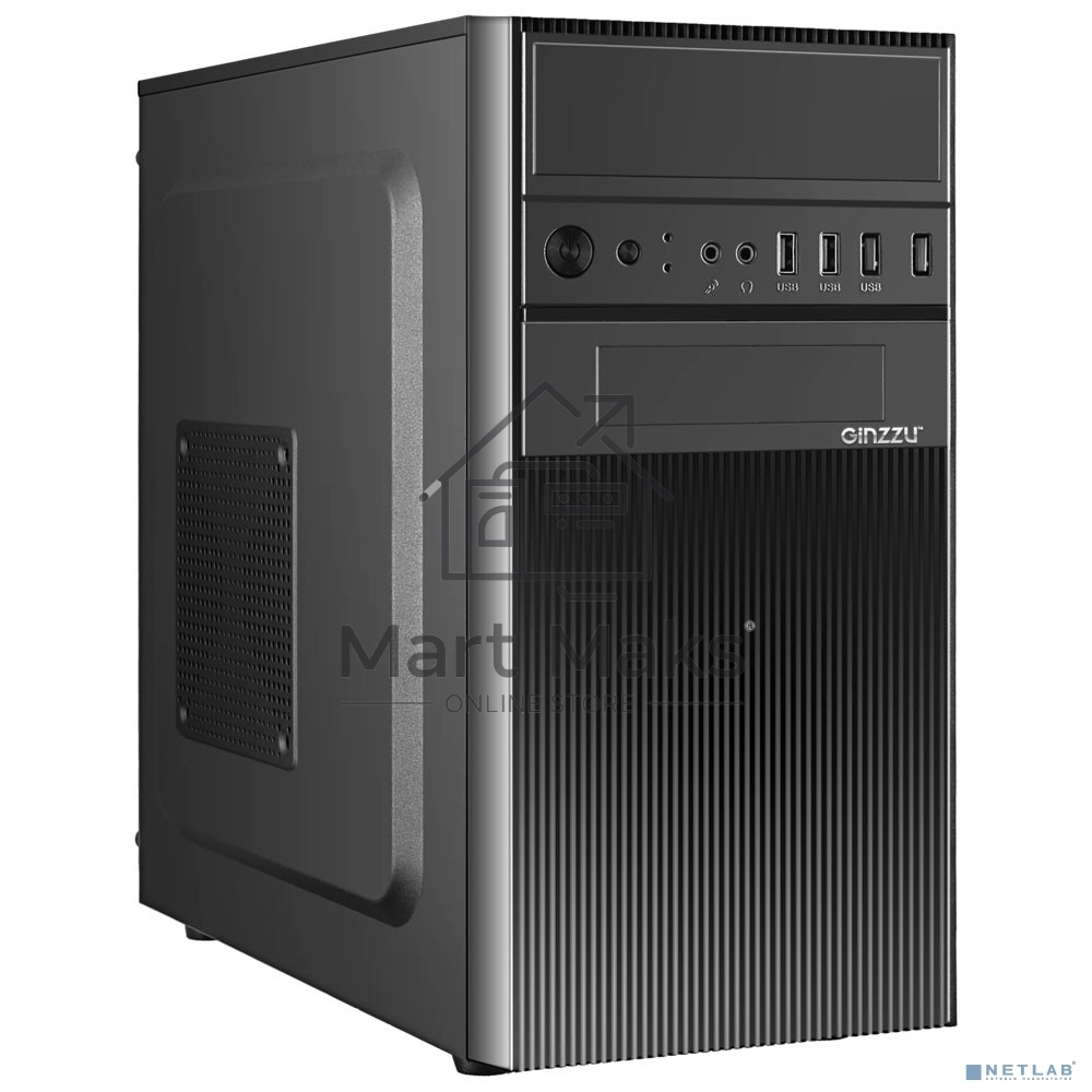 Компьютерный корпус Ginzzu D190 2*USB 2.0,AU