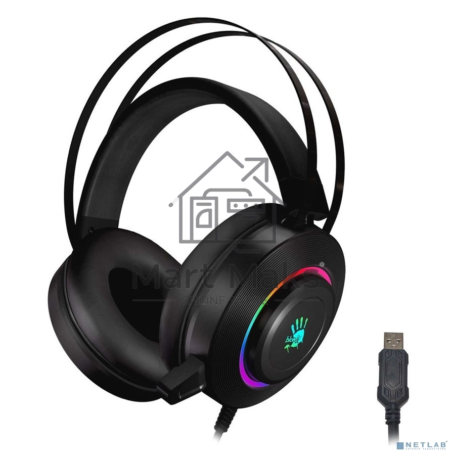 Наушники с микрофоном A4Tech Bloody G521 белый 2.3м мониторные оголовье (G521 (WHITE))