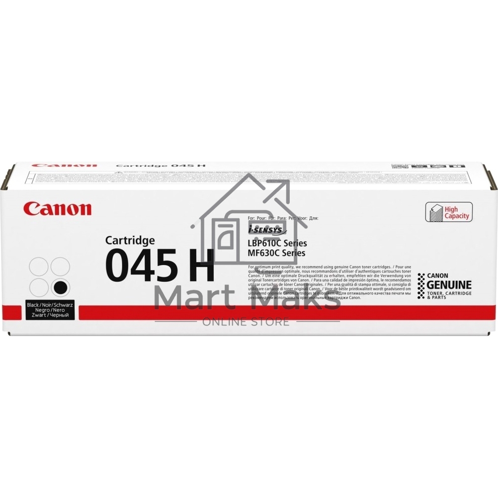 Картридж лазерный Canon 045BK H черный, 2800 стр., для i-SENSYS MF631/633/635, LBP611