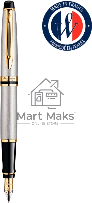 Ручка перьевая Waterman Expert 3 (CWS0951940) Stainless Steel GT F сталь, подарочная коробка