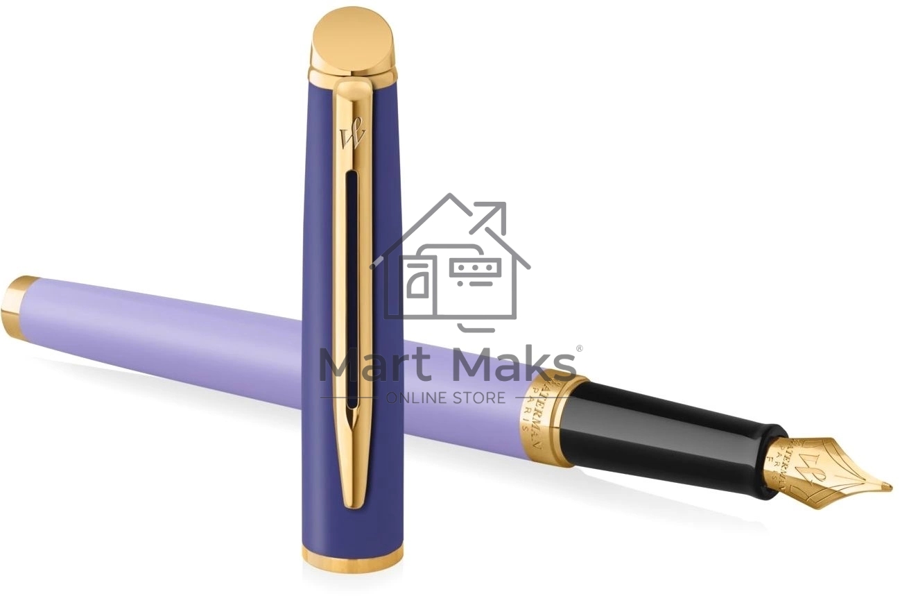 Ручка перьевая Waterman Hemisphere Colour Blocking (2179900) Purple GT сталь нержавеющая/позолота F, подарочная коробка