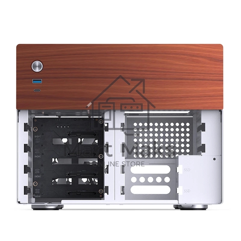 Корпус без блока питания JONSBO N4, Mini-Tower, 1x120mm, 1xUSB-A 3.0 + 1xUSB-C 3.2, SFX PSU Support, mATX, mITX White