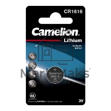 Батарейка литиевая Camelion CR1616 BL-1 (CR1616-BP1, 3V)