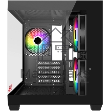 Компьютерный корпус Bloody CC-121 черный без БП mATX 7x120мм 1xUSB 2.0 1xUSB 3.0 audio