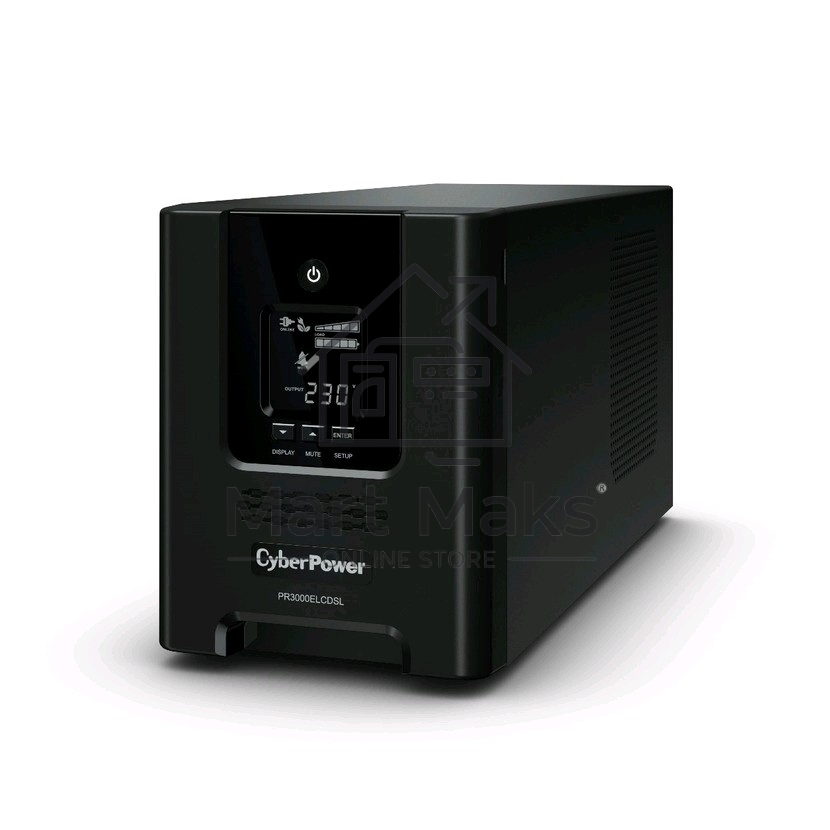 Источник бесперебойного питания CyberPower PR3000ELCDSL 3000VA/2700W USB/RJ11/45 (9 IEC)
