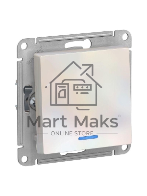 Механизм выключателя 1-кл. ATLAS DESIGN с подсветкой (сх.1а) 10АХ жемчуг SchE ATN000413