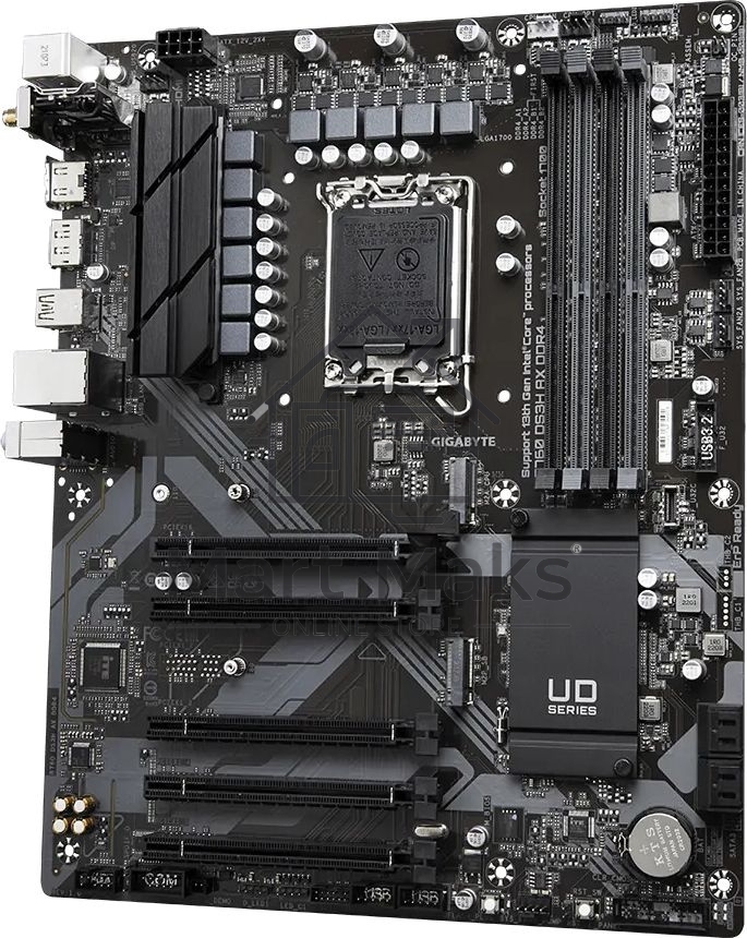 Материнская плата Gigabyte B760 DS3H AX DDR4, LGA 1700, Intel B760, 4xDDR4, 4xSATA, 2xM.2, 1xPCIe 4.0 x16, 4xPCIe 3.0 x1, 1xHDMI, 1xDP, 1x 1Gb LAN, 4xUSB-A 2.0, 1xUSB-A 3.2 Gen 2, 1xUSB-C 3.2 Gen 2, 3x3.5 мм, 7.1, ATX.