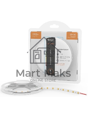 Лента светодиодная Basic Gauss 12V 4,8W/m 312lm/m 3000K IP20 LED 3m 1/100