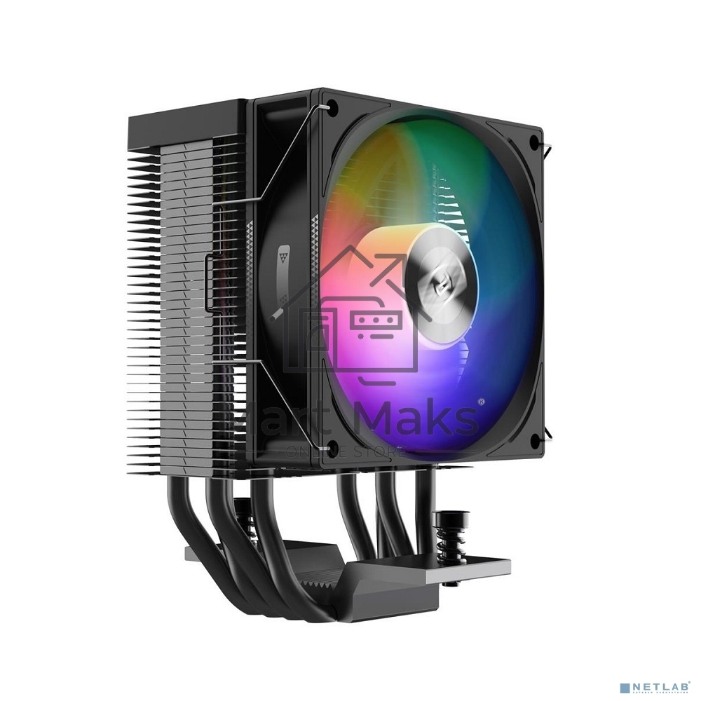 Кулер PCCooler R400 ARGB черный 92мм алюминий+медь 2200r m 30db 4-pin 180W 133мм