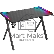 Стол игровой Defender Gamer RGb, подвес круж+гарн., черный, 120