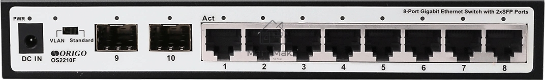 Неуправляемый коммутатор ORIGO Unmanaged Switch 8x1000Base-T, 2x1000Base-X SFP, metal case