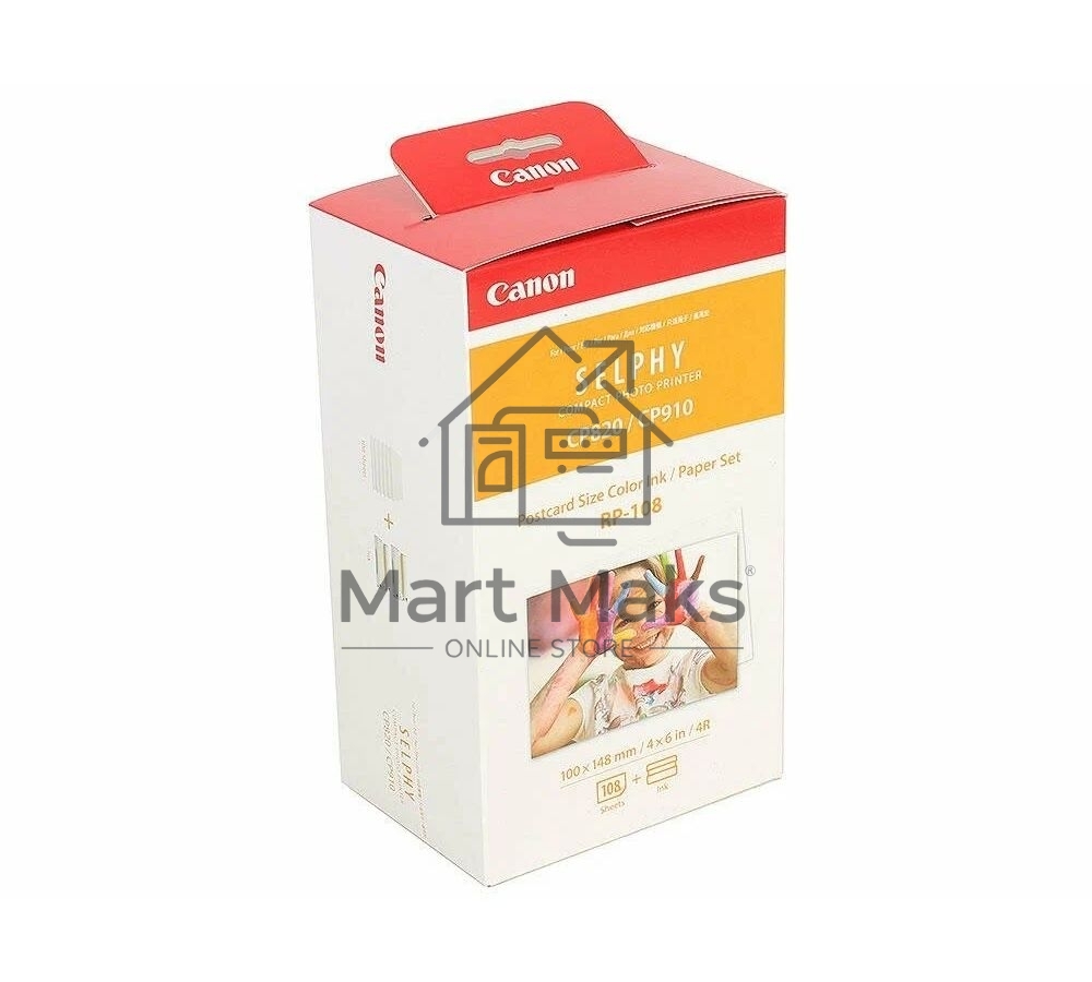 Набор Canon RP-108 (8568B001) бумага (10x15см) и цветные красители для SELPHY CP1200. 108 страниц.
