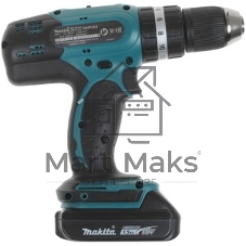 Дрель-шуруповерт Makita DHP453SYE, 18 В, 1.5 Ач, 42 Нм, щеточный