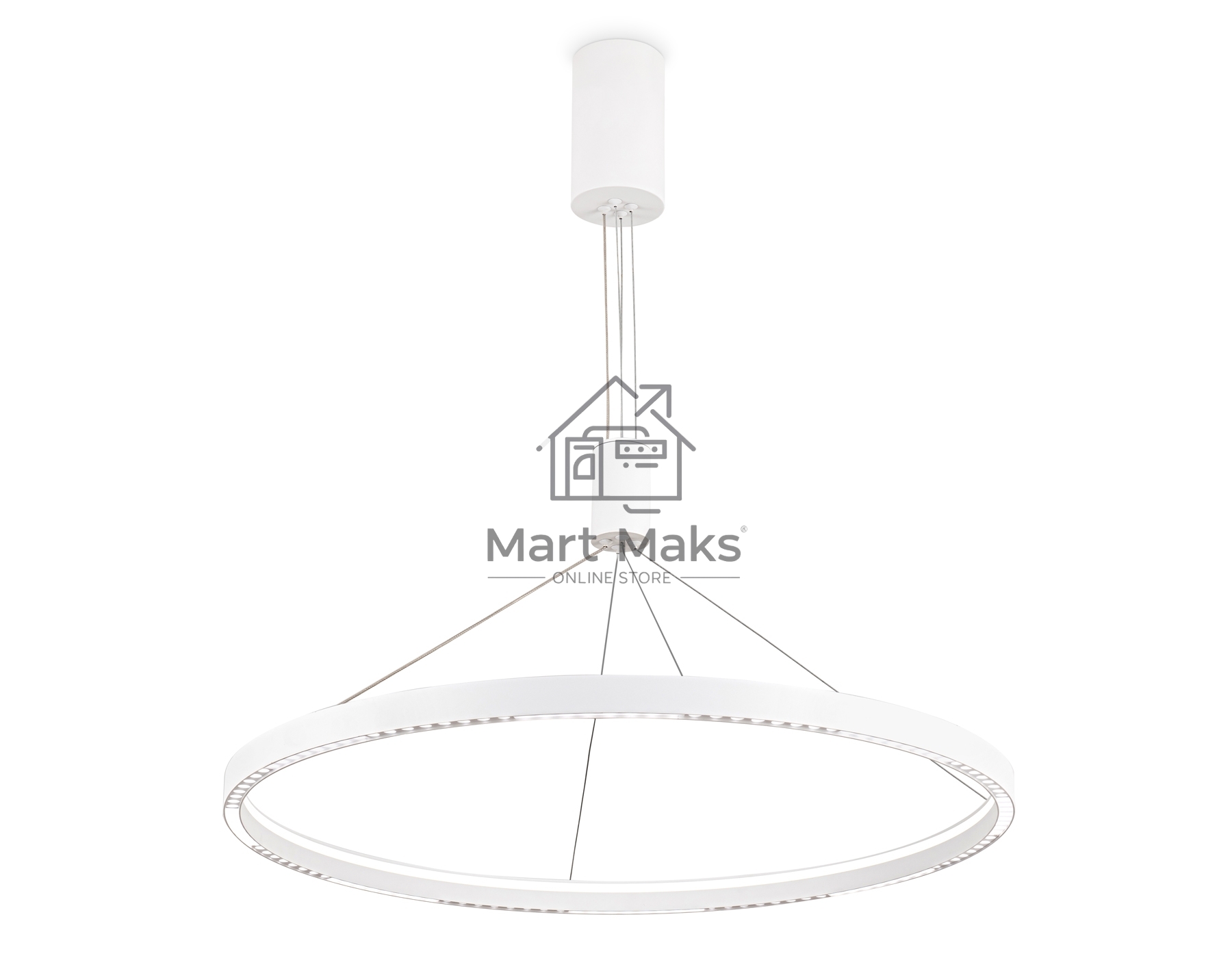 Подвесной светодиодный светильник Ambrella light FL5855 WH белый 40W 3000K/4200K/6400K D800*860 (без ПДУ)