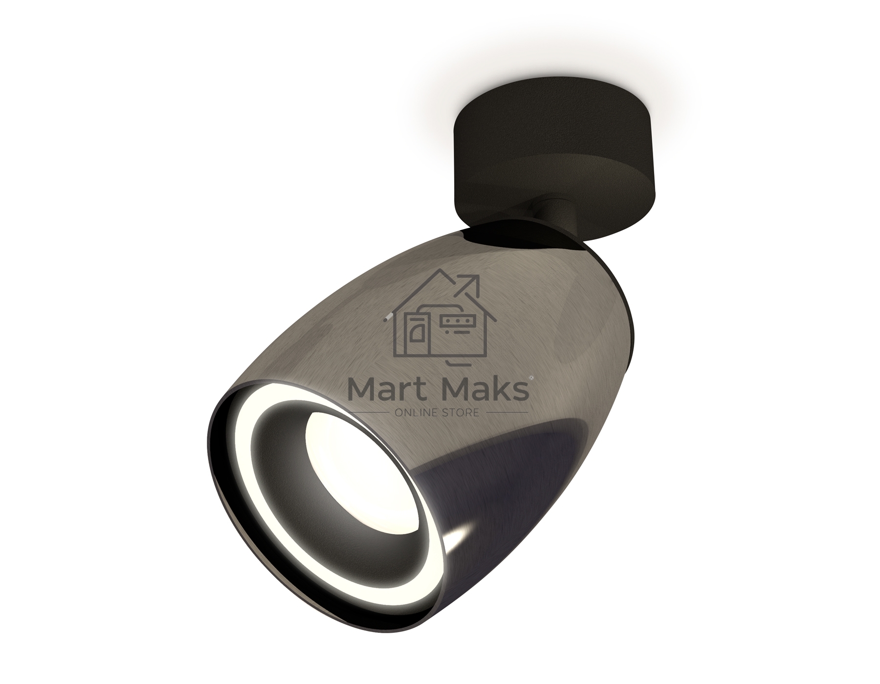 Комплект поворотного светильника Ambrella light XM1123003 DCH/SBK черный хром/черный песок MR16 GU5.3 (A2210, C1123, N7111)