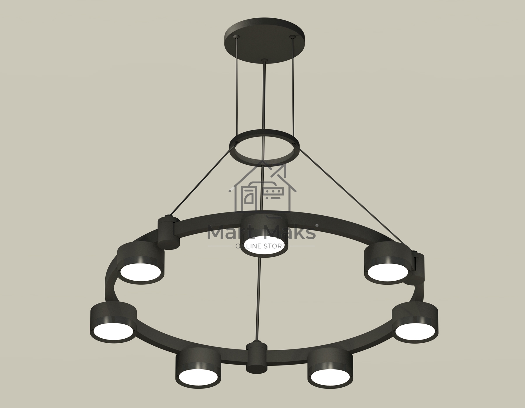 Светильник Ambrella light XR92051500/7 SBK/PBK черный песок/черный полированный GX53 (A9205, C9238, N8113)